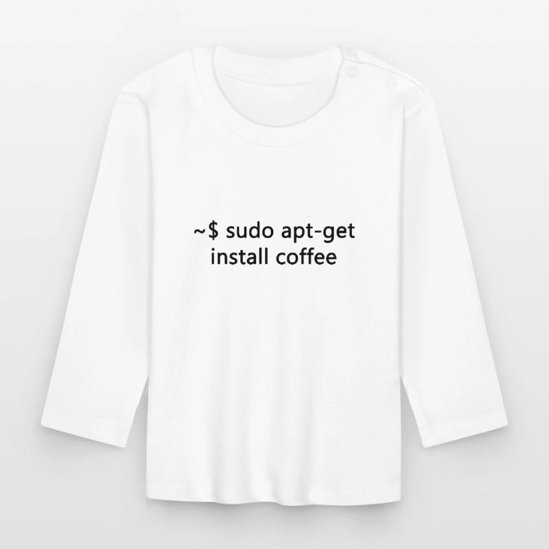 Sysadmin Linux Sudo Apt-Get Kaffee Programmierer Baby Bio-Langarmshirt