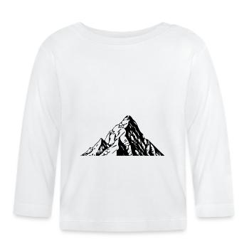 Mountains Silhouette Landscape - Organic Baby Long Sleeve T-Shirt - white - Front