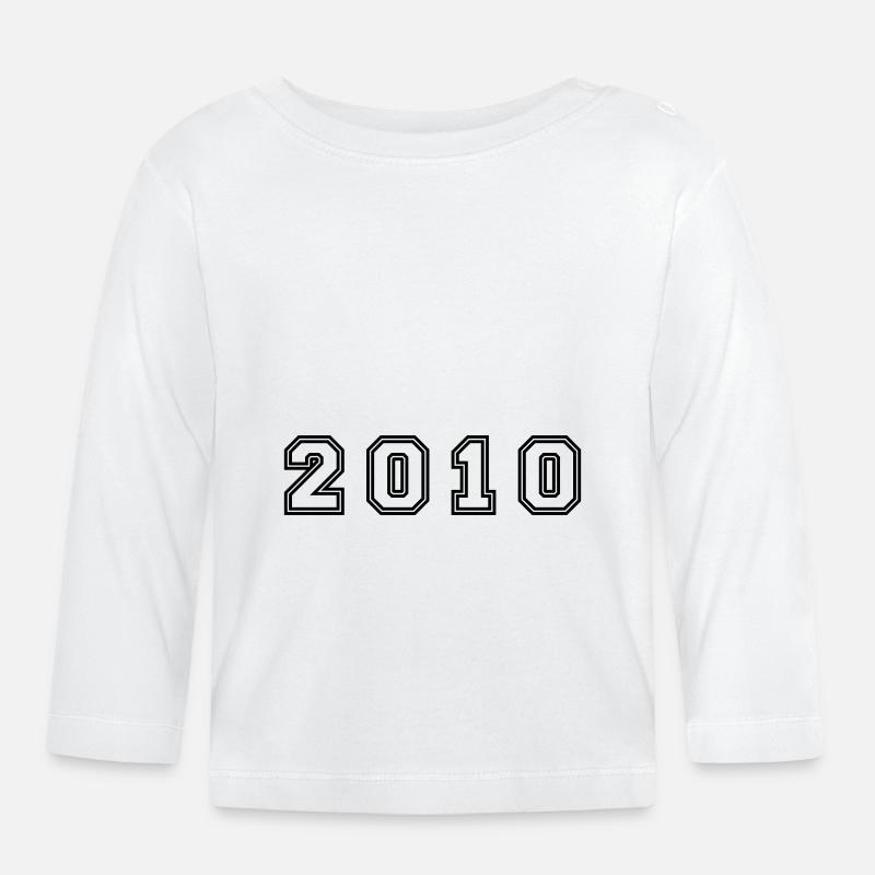 Numéro de l’année 2010 - T-shirt manches longues bio Bébé - blanc