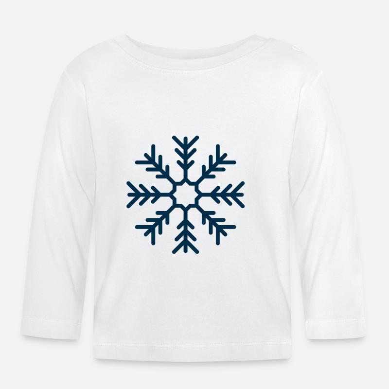 Flocon de neige - T-shirt manches longues bio Bébé - blanc