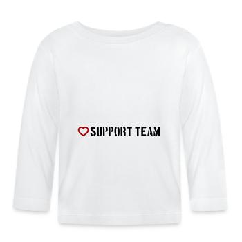 Support Team Herz - Baby Bio-Langarmshirt - Weiß - Vorne