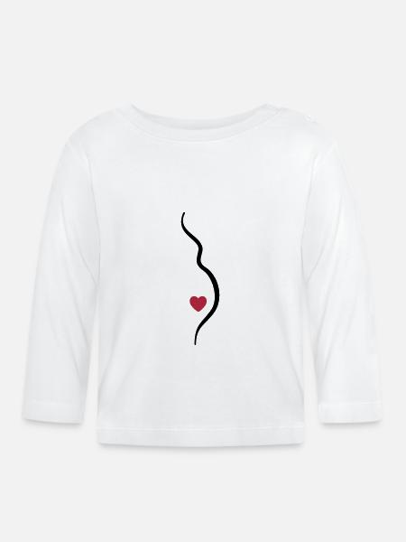 babybauch - Baby Bio-Langarmshirt - Weiß