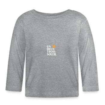 Un, deux, trois, soleil - T-shirt manches longues bio Bébé - gris chiné - Devant