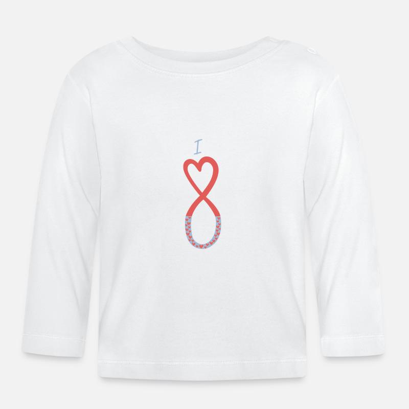 L’amour puissant - T-shirt manches longues bio Bébé - blanc