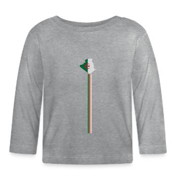 Algérie - T-shirt manches longues bio Bébé - gris chiné - Devant