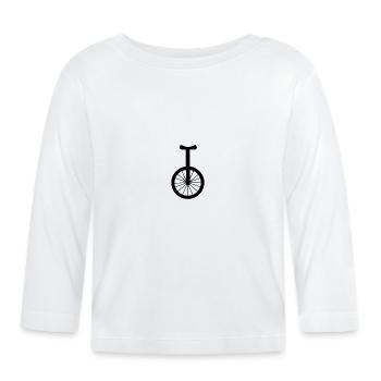 Einrad - Baby Bio-Langarmshirt - Weiß - Vorne