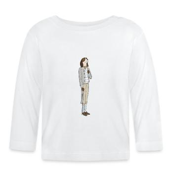 Un chien noble - T-shirt manches longues bio Bébé - blanc - Devant