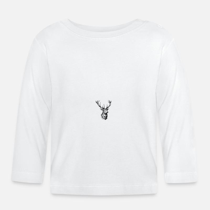 Wildtiere - Baby Bio-Langarmshirt - Weiß