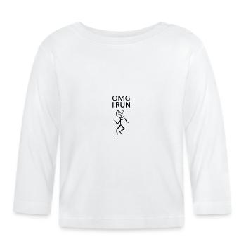 Omg, I run - run, runner - Organic Baby Long Sleeve T-Shirt - white - Front