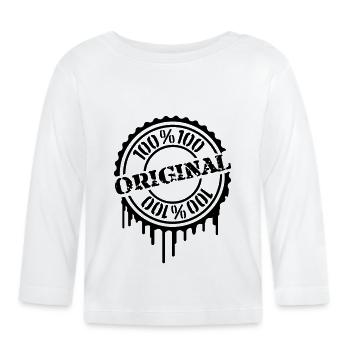 Cool 100 % Original Stempel - T-shirt manches longues bio Bébé - blanc - Devant