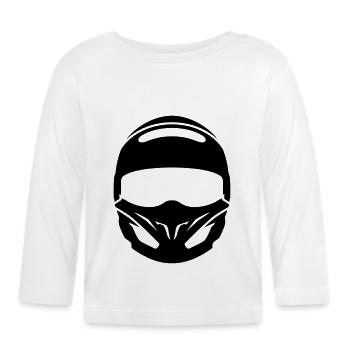 casque - T-shirt manches longues bio Bébé - blanc - Devant