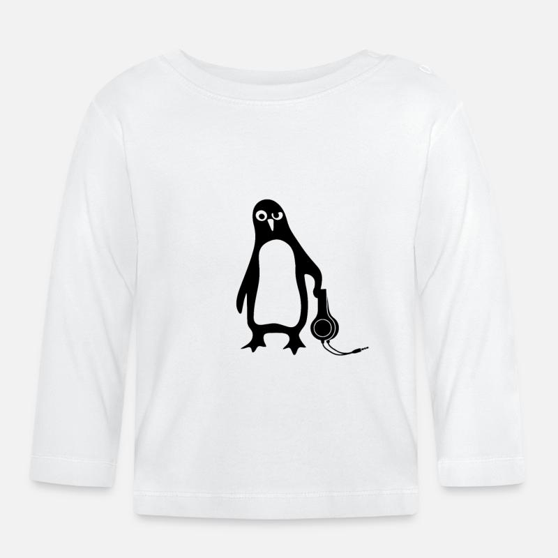 Penguin Linux - T-shirt manches longues bio Bébé - blanc