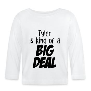 Tyler est un peu un gros problème - T-shirt manches longues bio Bébé - blanc - Devant