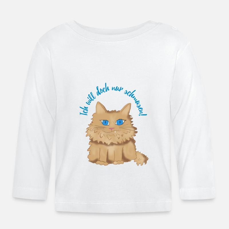 Ich will doch nur schmusen! - Baby Bio-Langarmshirt - Weiß