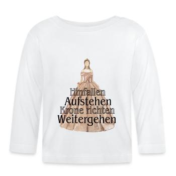 Tombez, relevez-vous, redressez votre couronne, avancez - T-shirt manches longues bio Bébé - blanc - Devant