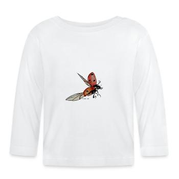 Coccinelle / coccinelle - T-shirt manches longues bio Bébé - blanc - Devant