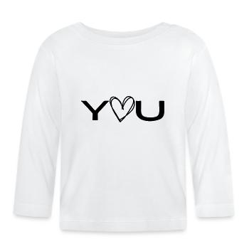love you - Baby Bio-Langarmshirt - Weiß - Vorne