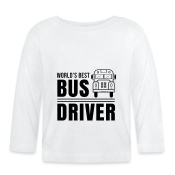 Weltbester Busfahrer Beruf Buslenker Bus - Baby Bio-Langarmshirt - Weiß - Vorne