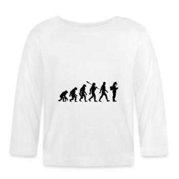 Evolution - Imker - Bienen - Bienenzucht - Baby Bio-Langarmshirt - Weiß - Vorne