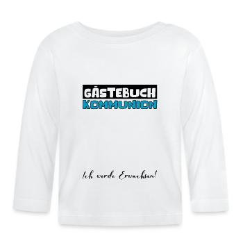 Gästebuch Kommunion Mädchen Jungen Erstkommunion - Baby Bio-Langarmshirt - Weiß - Vorne