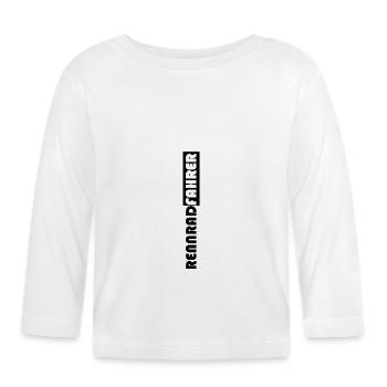 Road cyclists - Organic Baby Long Sleeve T-Shirt - white - Front