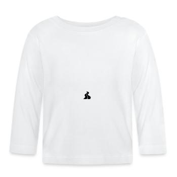 Straße mit Mittelstreifen - Baby Bio-Langarmshirt - Weiß - Vorne