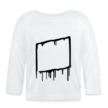 graffiti_frame - Baby Bio-Langarmshirt - Weiß - Vorne
