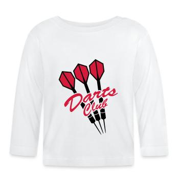 Darts Club - T-shirt manches longues bio Bébé - blanc - Devant