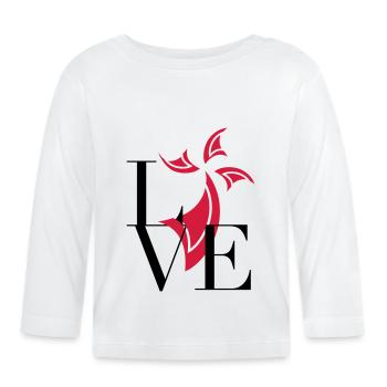 BREIZH LOVE HERMINE - T-shirt manches longues bio Bébé - blanc - Devant