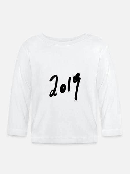 2019 - Baby Bio-Langarmshirt - Weiß