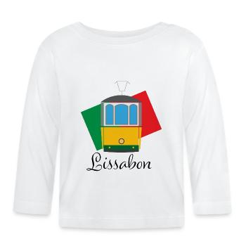 Lisbonne - T-shirt manches longues bio Bébé - blanc - Devant