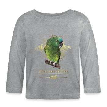 The blue-fronted amazon - Organic Baby Long Sleeve T-Shirt - heather grey - Front