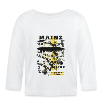 Mayence Allemagne Ville Skyline Accueil Amour - T-shirt manches longues bio Bébé - blanc - Devant