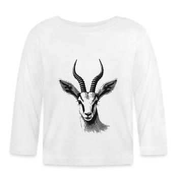Antilope - Baby Bio-Langarmshirt - Weiß - Vorne