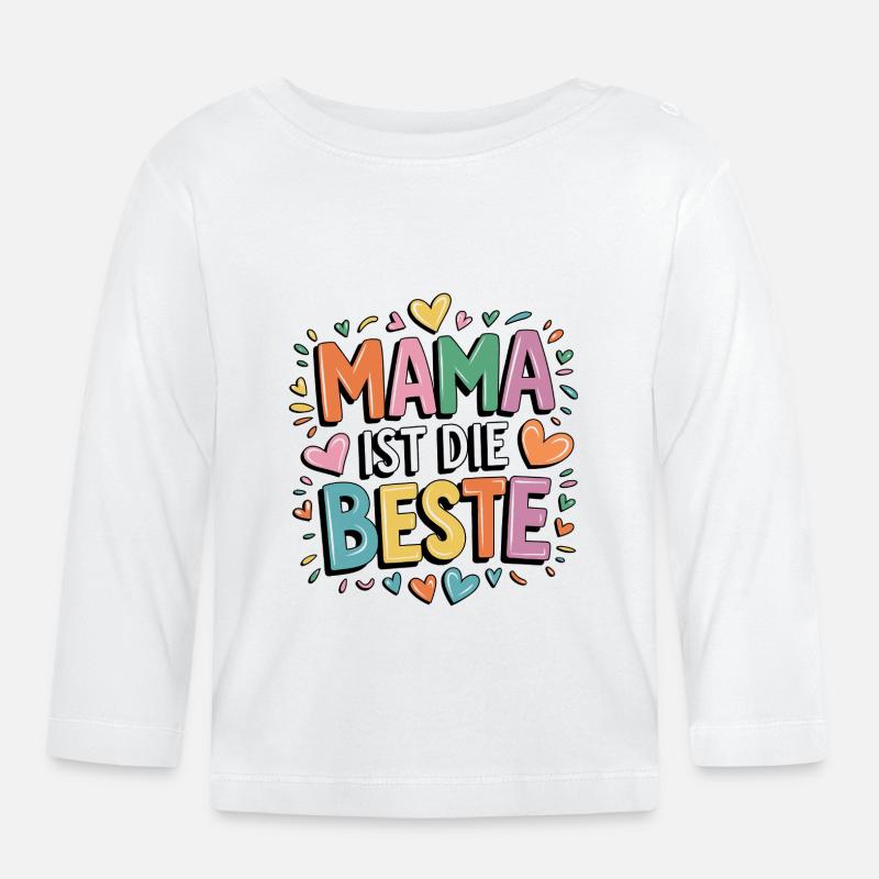Maman est la meilleure - T-shirt manches longues bio Bébé - blanc