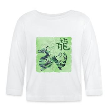 Cerf-volant E 108 - T-shirt manches longues bio Bébé - blanc - Devant