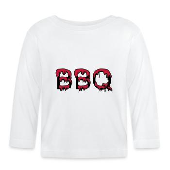 BBQ Grillen - Baby Bio-Langarmshirt - Weiß - Vorne
