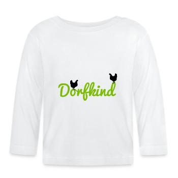 Dorfkind II - Baby Bio-Langarmshirt - Weiß - Vorne