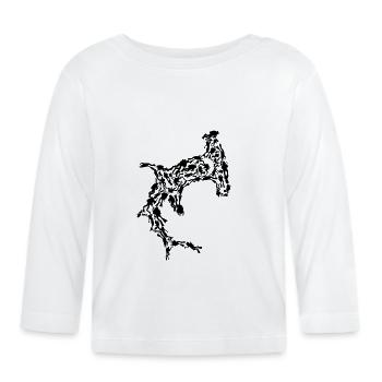 Divers dive shark - Organic Baby Long Sleeve T-Shirt - white - Front