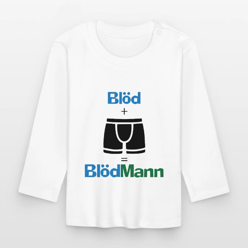 Blödmann Mann Idiot Geschenk provokant Spruch Idee Baby Bio-Langarmshirt