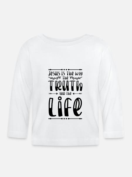 Bibel spruch psalm - Baby Bio-Langarmshirt - Weiß