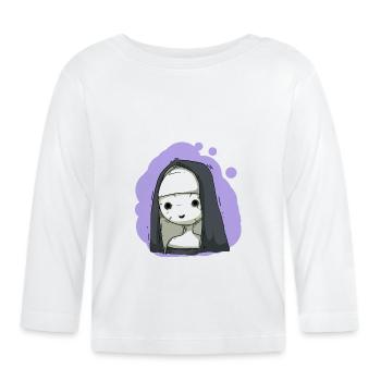 Horreur religieuse - T-shirt manches longues bio Bébé - blanc - Devant