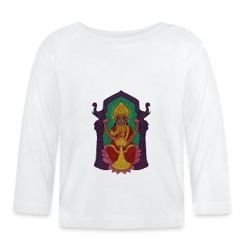 Dieu hindou - Lakshmi - T-shirt manches longues bio Bébé - blanc - Devant