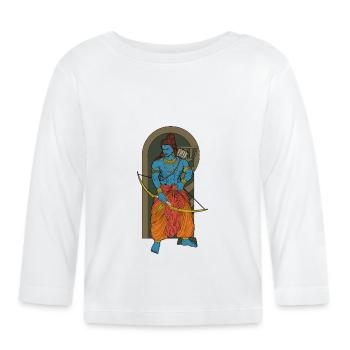 Dieu hindou - Rama - T-shirt manches longues bio Bébé - blanc - Devant