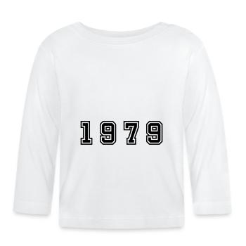 Numéro de l’année 1979 - T-shirt manches longues bio Bébé - blanc - Devant