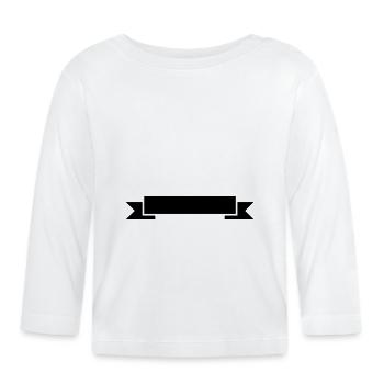 banderole symbol - T-shirt manches longues bio Bébé - blanc - Devant