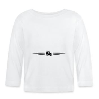 Ligne d’icône Inliner - T-shirt manches longues bio Bébé - blanc - Devant