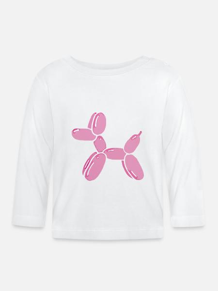 Ballon-Dog - Baby Bio-Langarmshirt - Weiß
