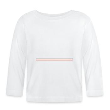 Dash Symbol Line - Organic Baby Long Sleeve T-Shirt - white - Front