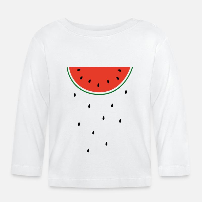 pastèque - T-shirt manches longues bio Bébé - blanc